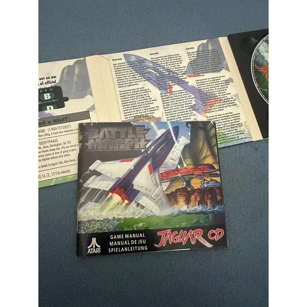 Battlemorph Atari Jaguar CD Game Complete CIB with Manual and Overlay J9017E